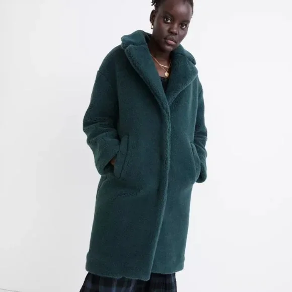 NWT Madewell Sherpa Teddy Coat - Picture 5 of 13
